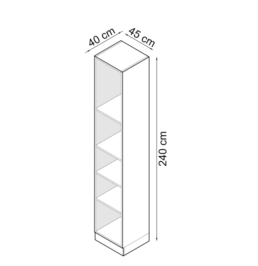 SLEEP VARIA 45 vidinė knygų lentyna – alyvuoto ąžuolo / alyvuoto ąžuolo - Image 3