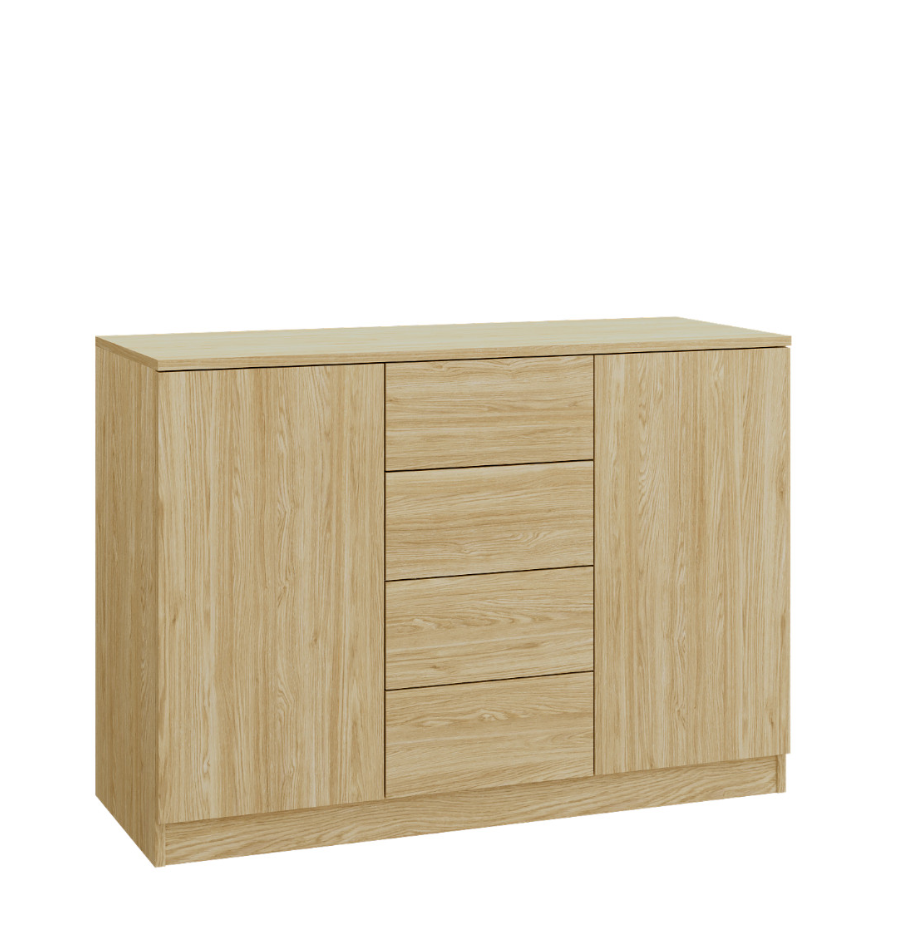 SLEEP VARIA komoda 120 – alyvuoto ąžuolo spalvos