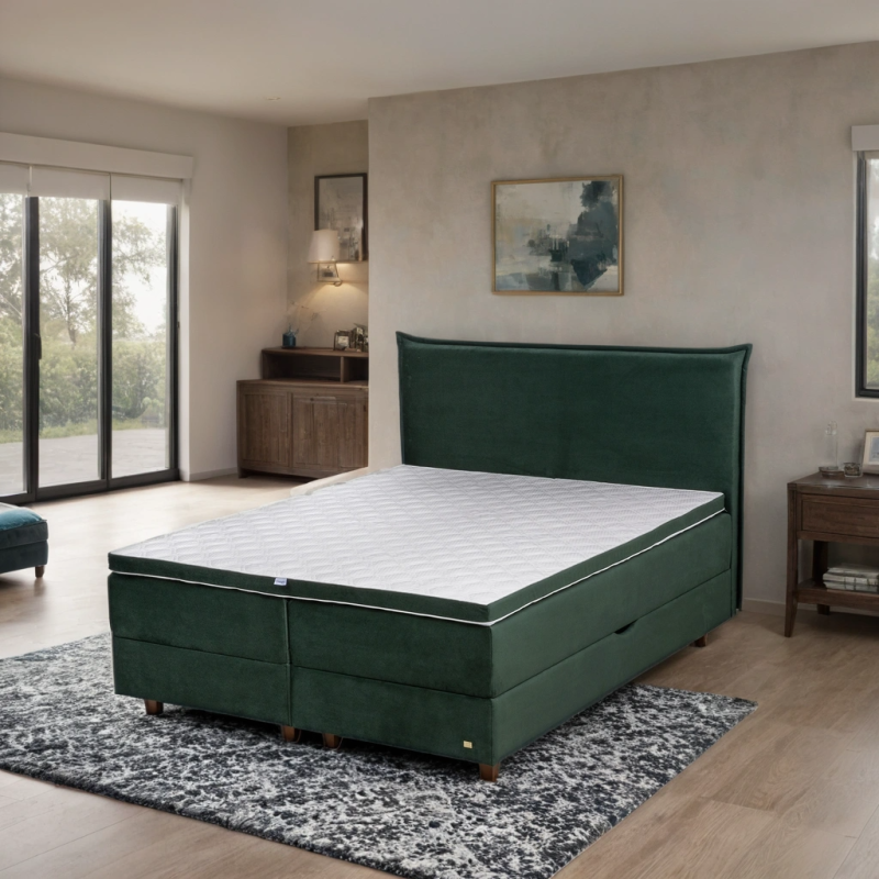 Kontinentinio tipo lova LĖJA su patalynės dėže